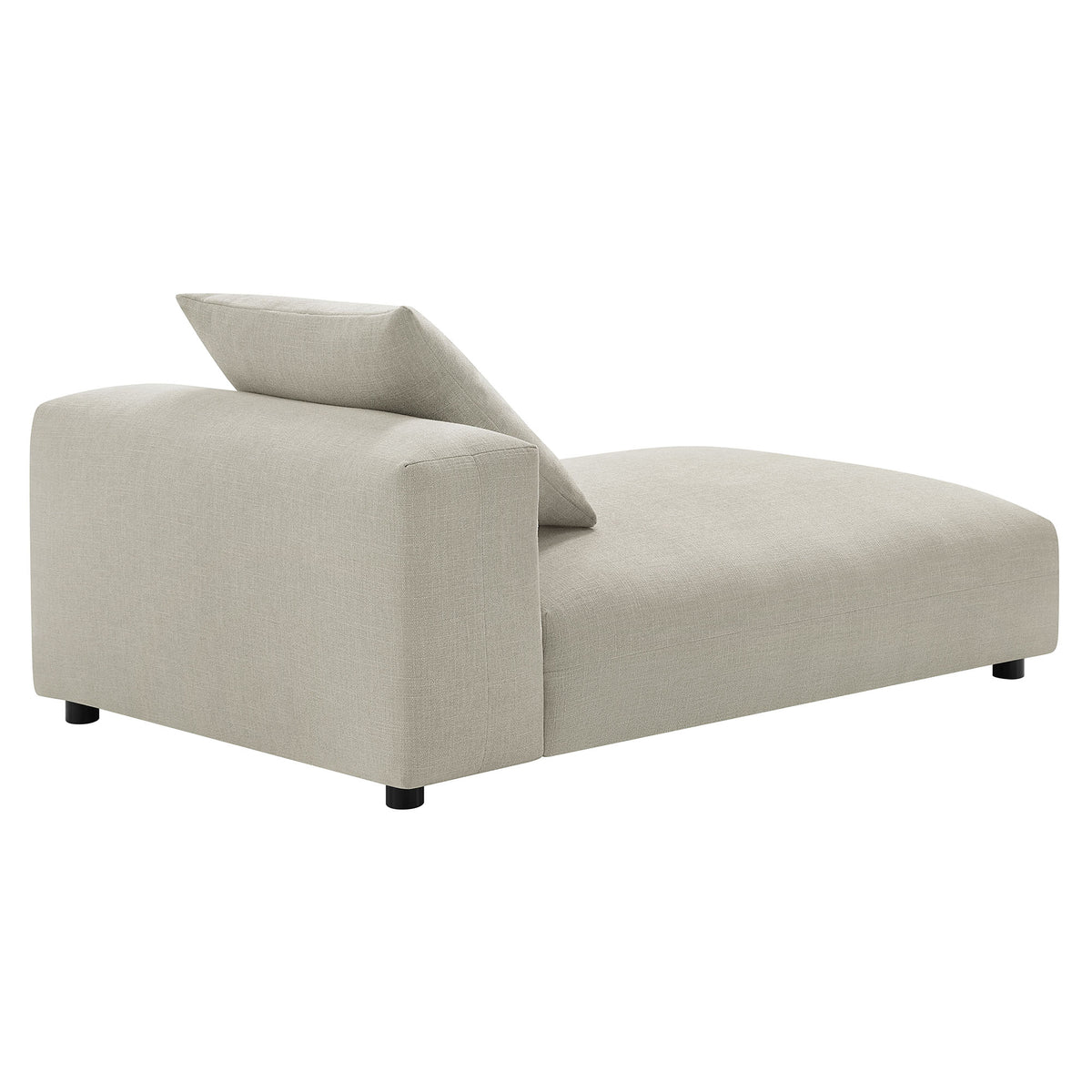 Solace Modular Upholstered Fabric Armless Chaise Lounge - Linen