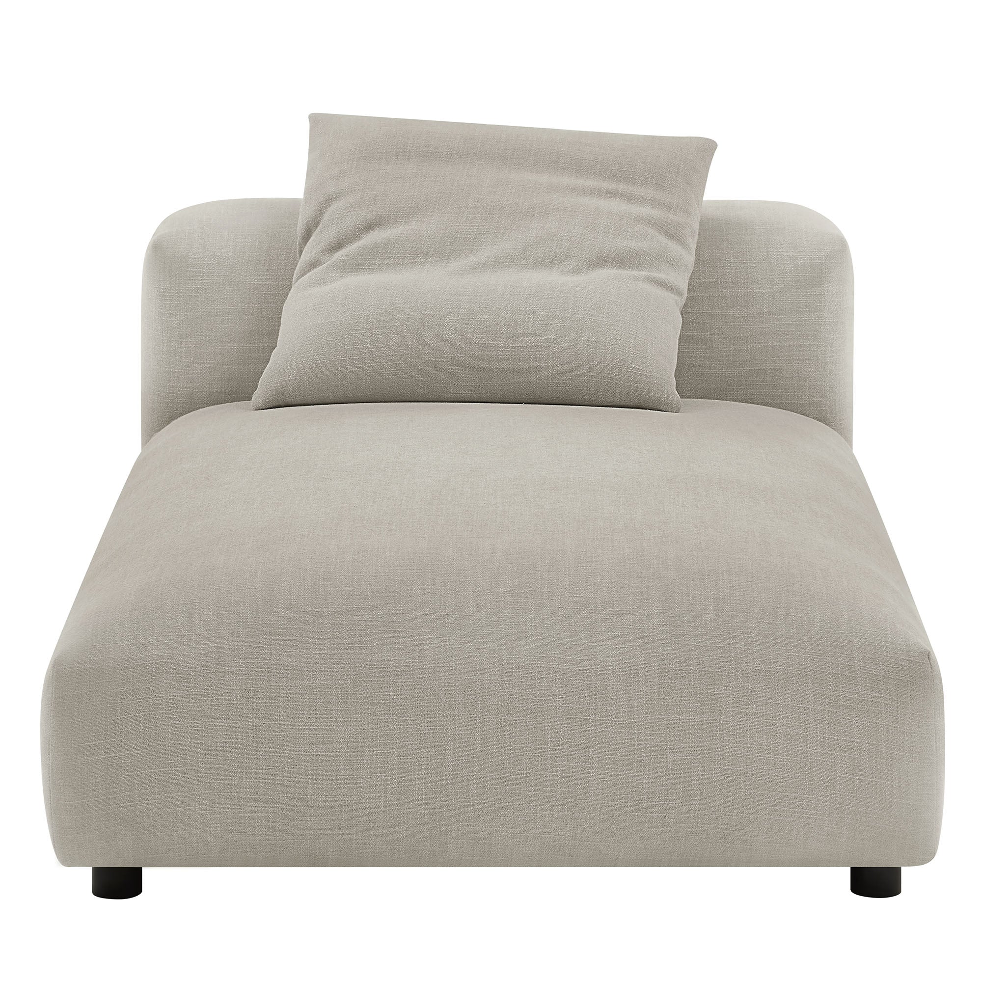 Solace Modular Upholstered Fabric Armless Chaise Lounge - Linen