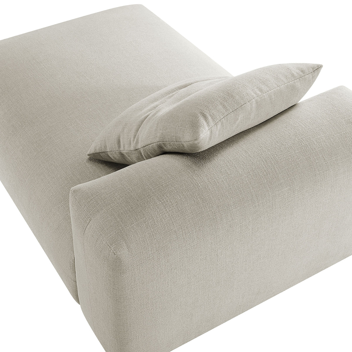 Solace Modular Upholstered Fabric Armless Chaise Lounge - Linen