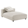 Solace Modular Upholstered Fabric Armless Chaise Lounge - Salt