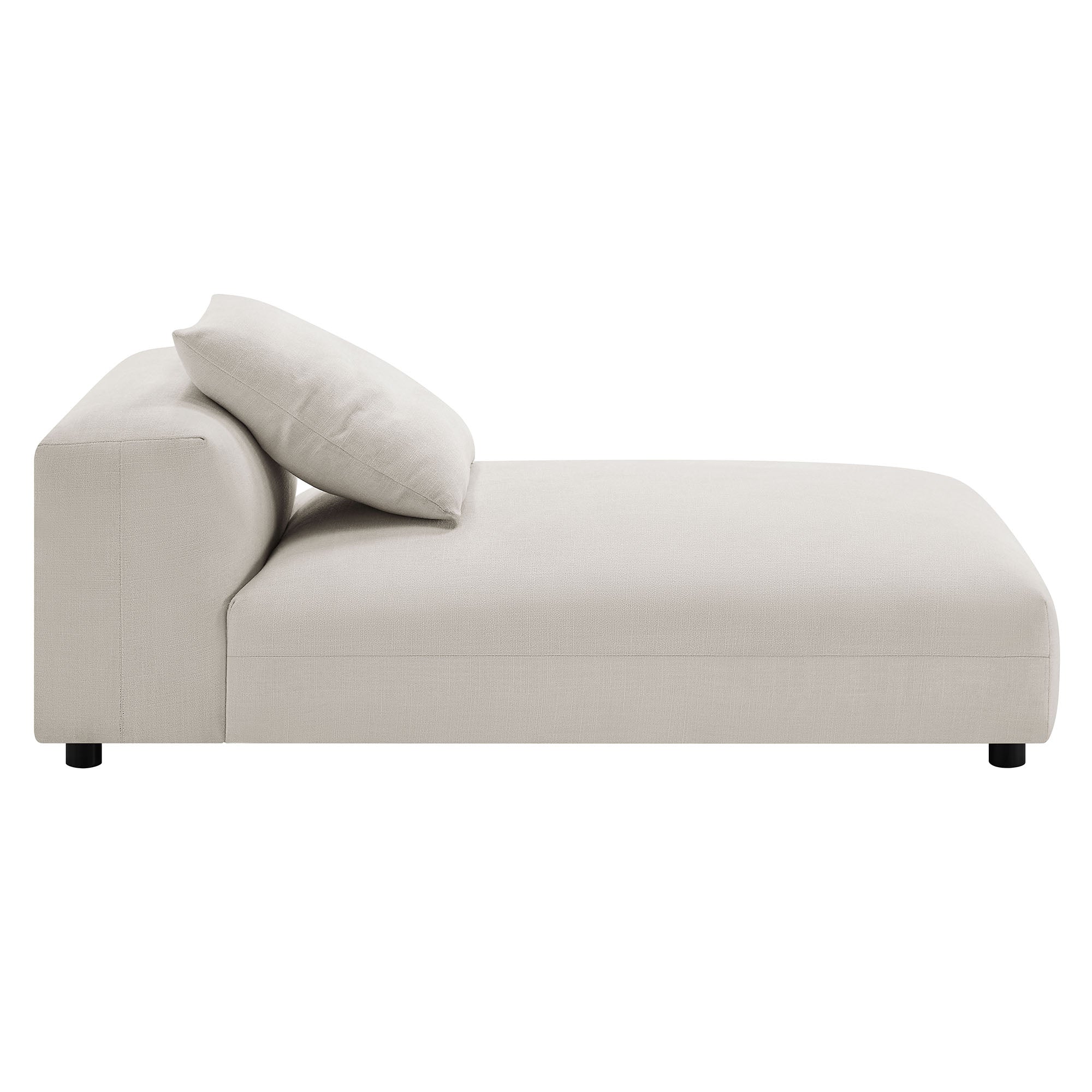 Solace 2-Piece Modular Upholstered Fabric Sectional Sofa With Chaise - Salt