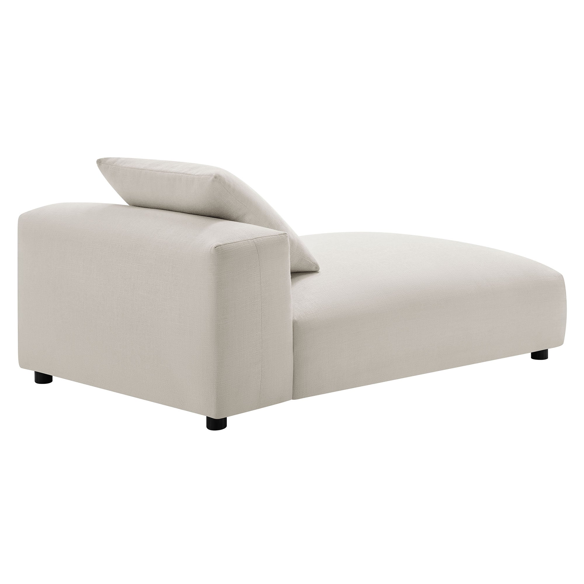 Solace Modular Upholstered Fabric Armless Chaise Lounge - Salt