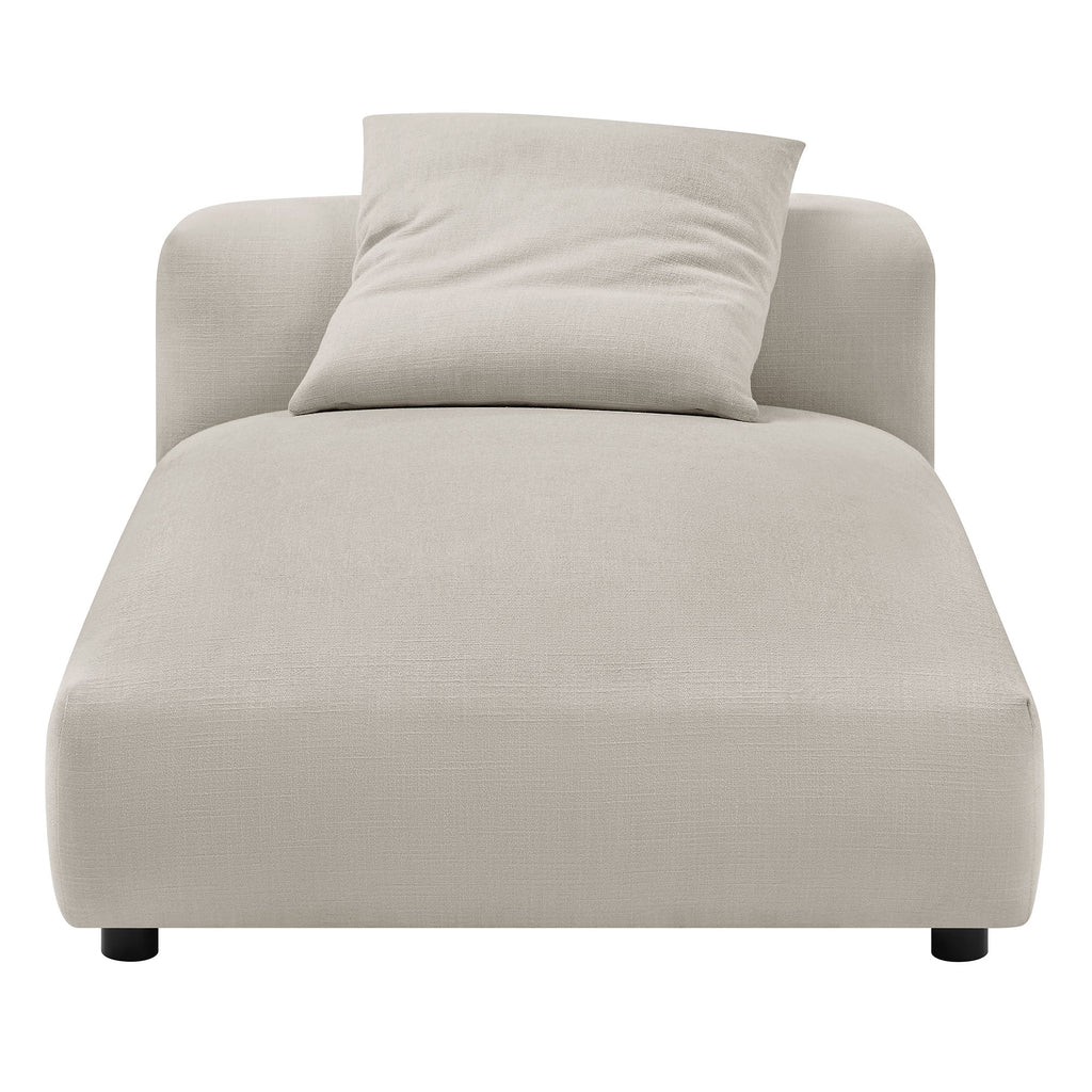 Solace 2-Piece Modular Upholstered Fabric Sectional Sofa With Chaise - Salt