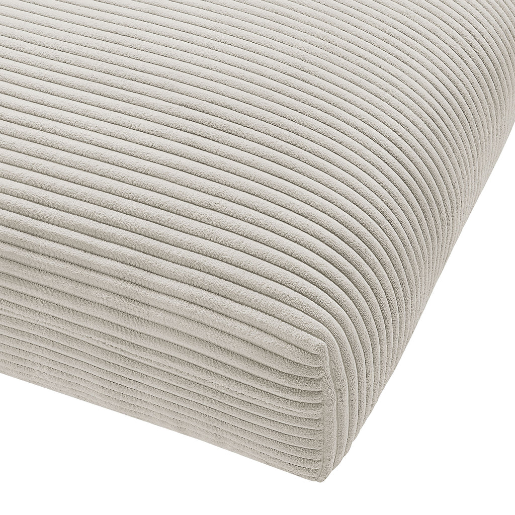 Solace Modular Corduroy Upholstered Ottoman - Almond
