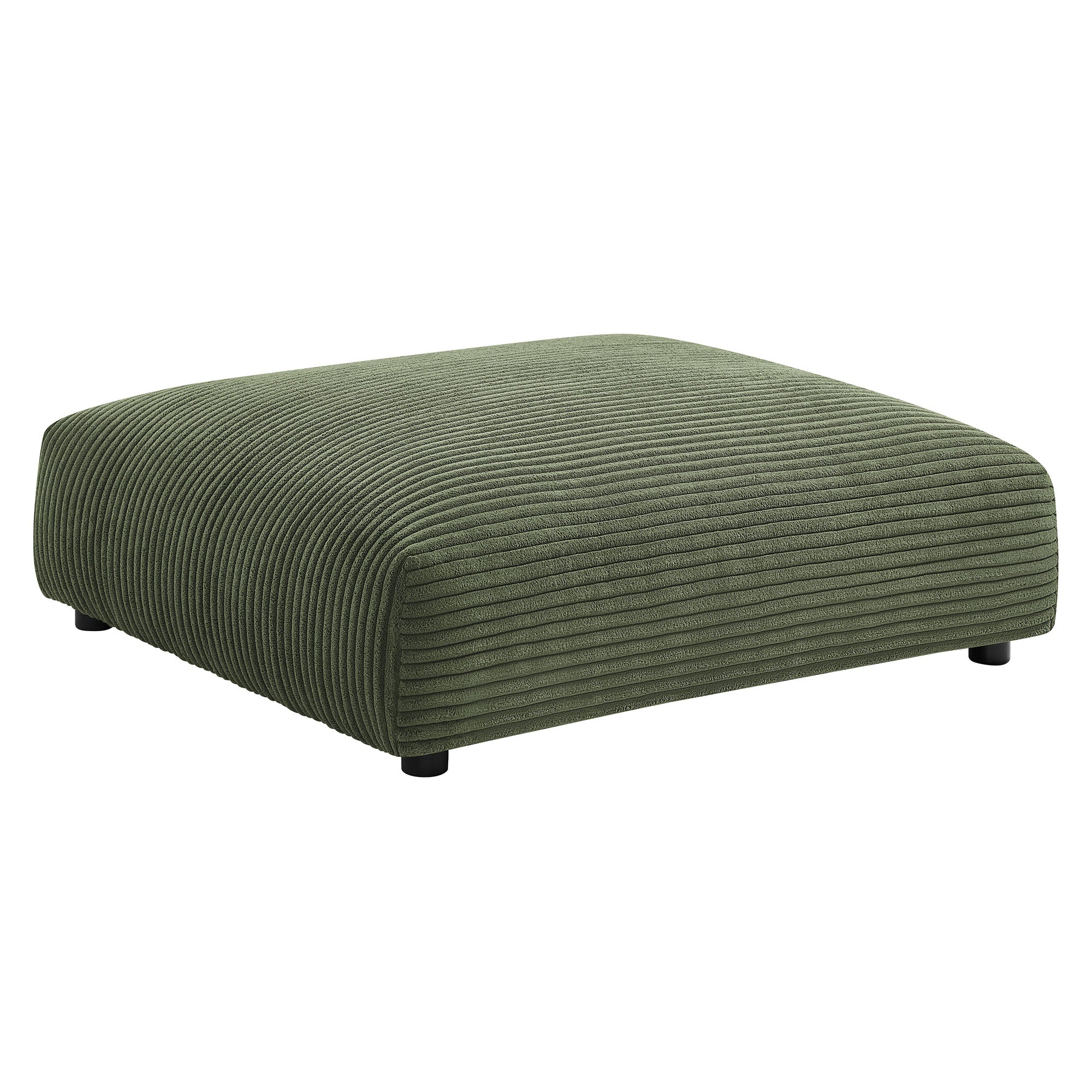 Solace 3-Piece Modular Corduroy Upholstered Sectional Sofa - Fern
