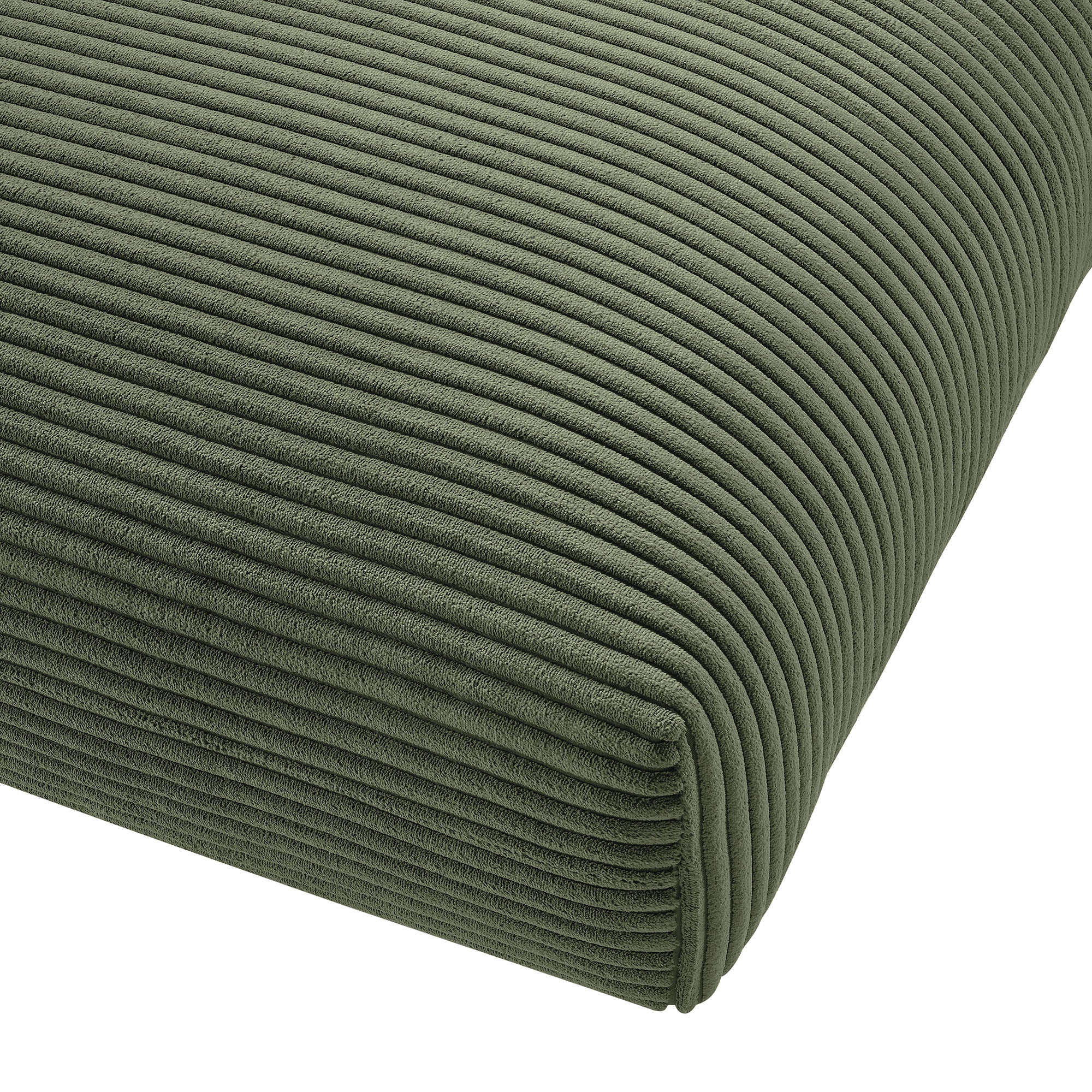Solace Modular Corduroy Upholstered Ottoman - Fern