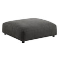 Solace Modular Upholstered Fabric Ottoman - Charcoal