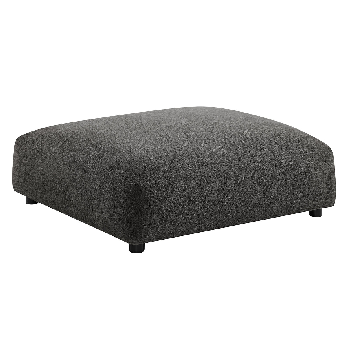 Solace 4-Piece Modular Upholstered Fabric Sectional Sofa - Charcoal