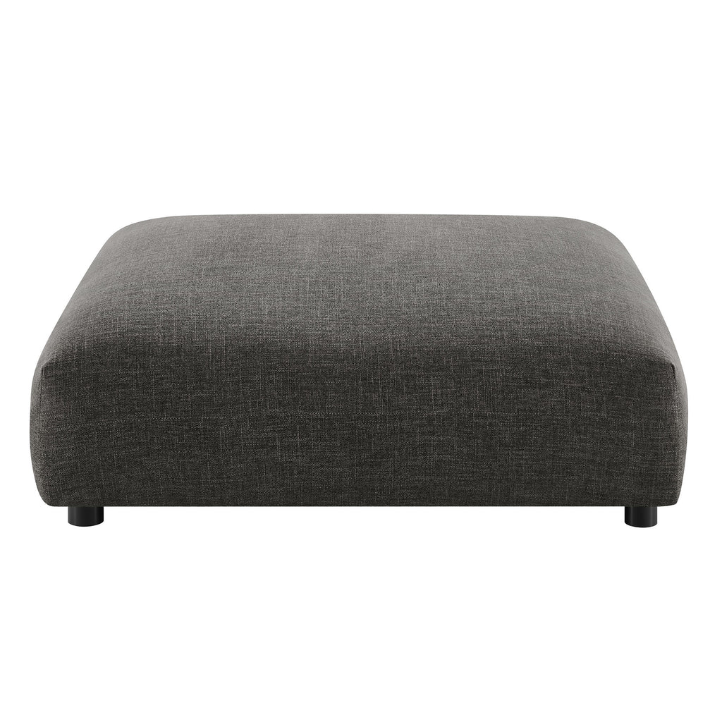 Solace Modular Upholstered Fabric Ottoman - Charcoal