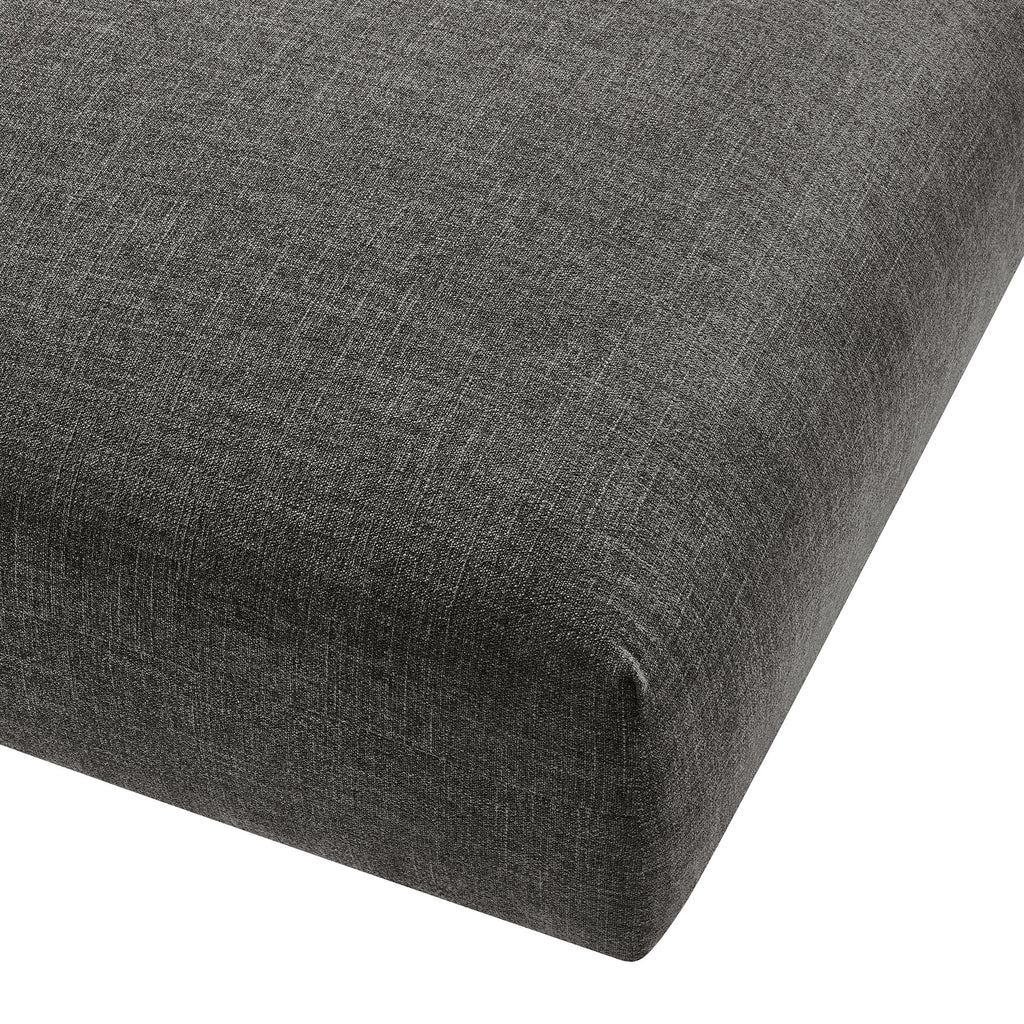 Solace Modular Upholstered Fabric Ottoman - Charcoal