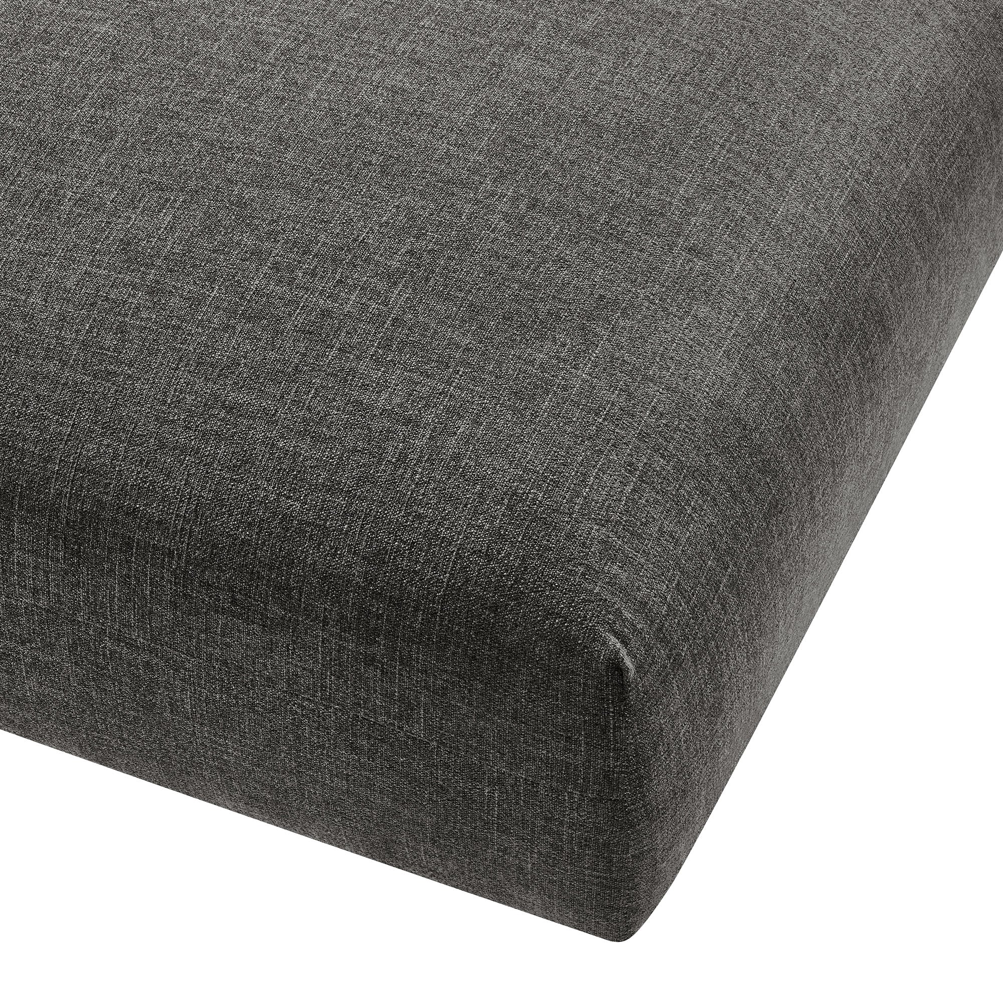 Solace Modular Upholstered Fabric Ottoman - Charcoal