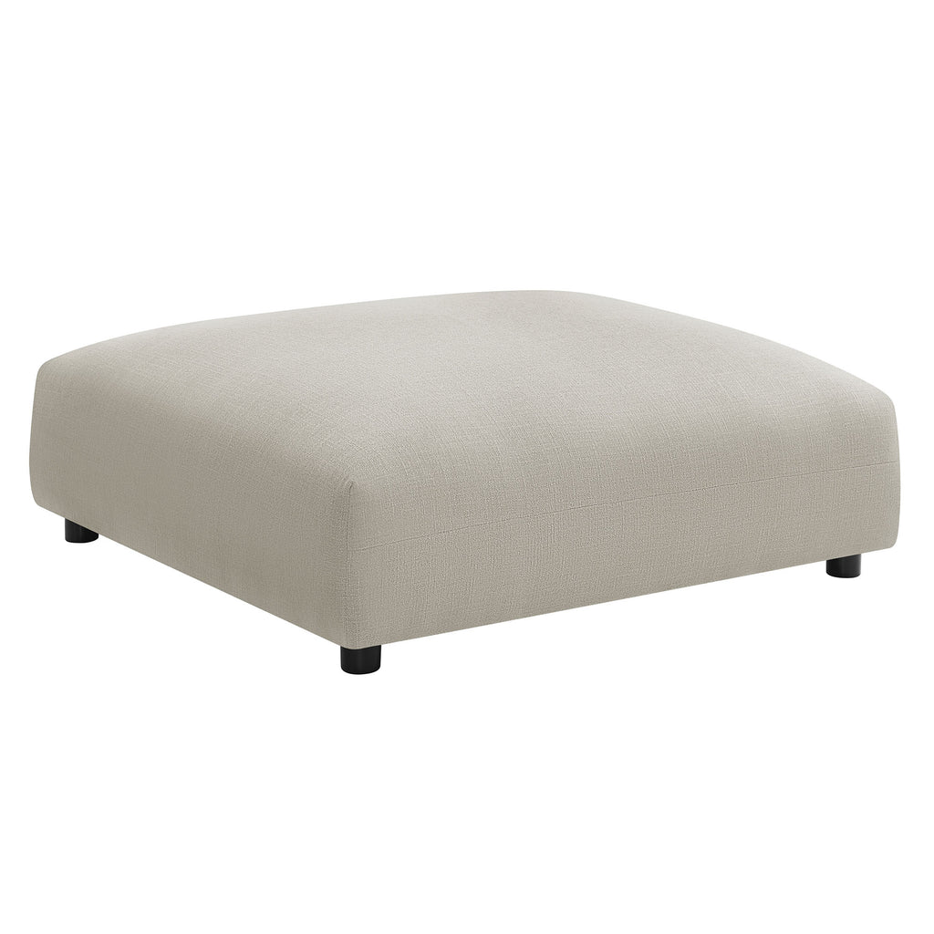 Solace Modular Upholstered Fabric Ottoman - Linen
