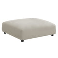 Solace Modular Upholstered Fabric Ottoman - Linen
