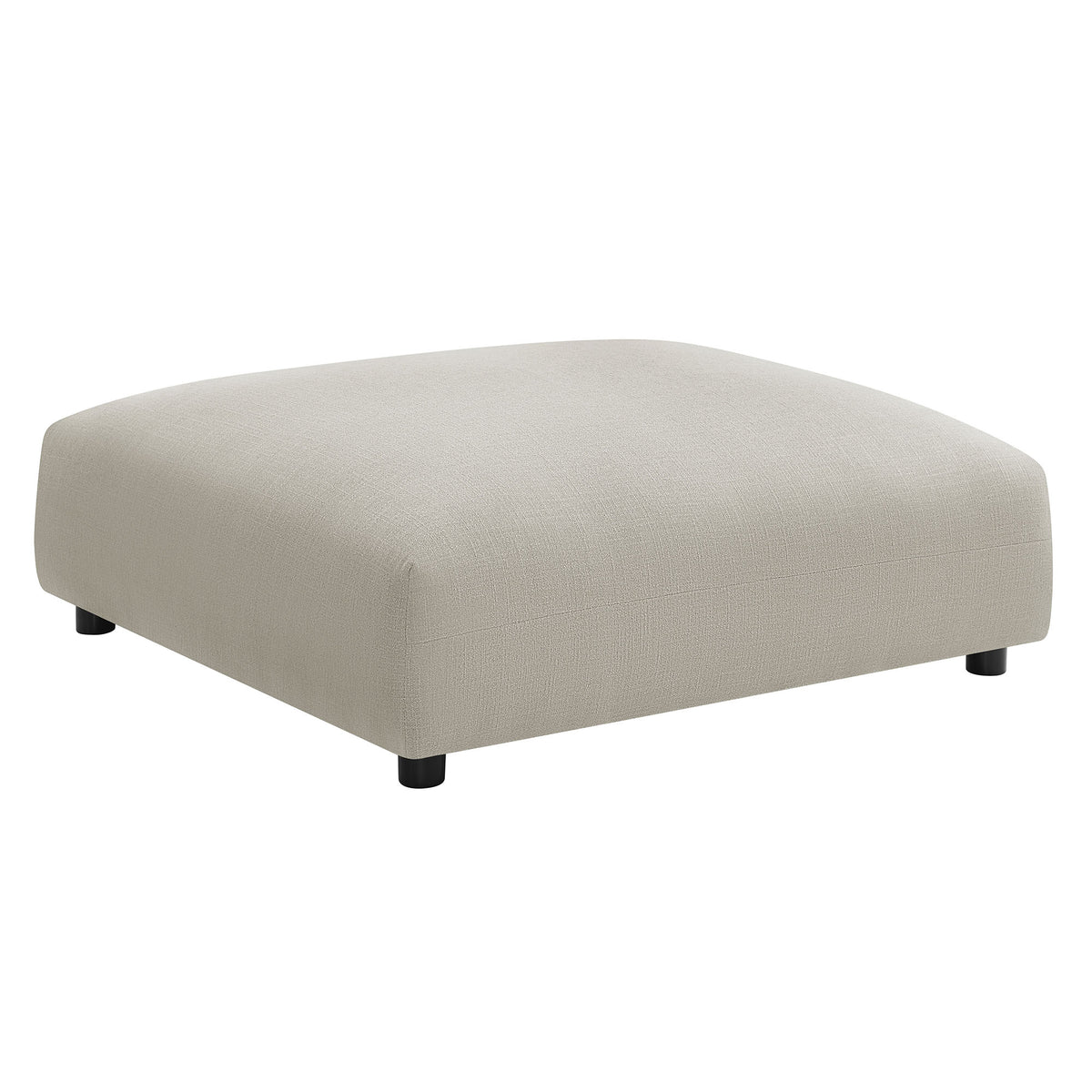 Solace Modular Upholstered Fabric Ottoman - Linen