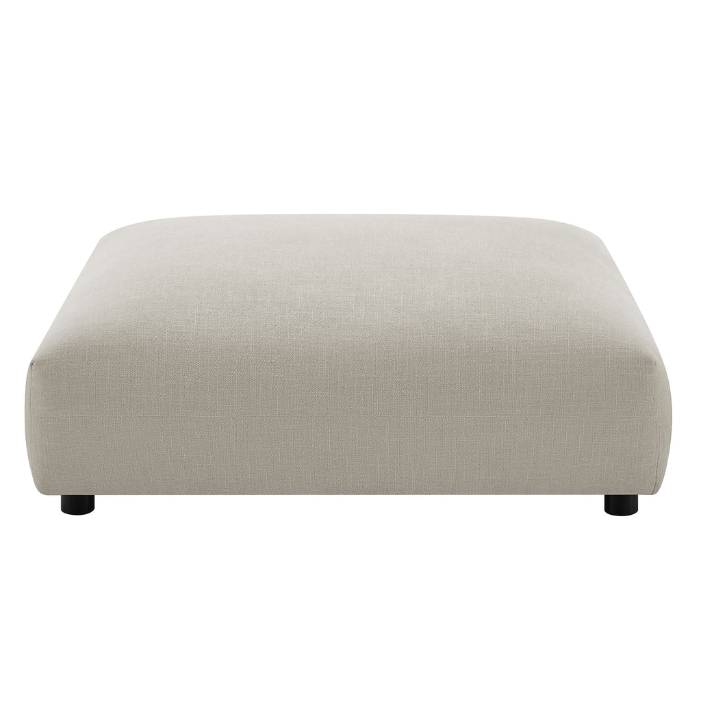 Solace Modular Upholstered Fabric Ottoman - Linen
