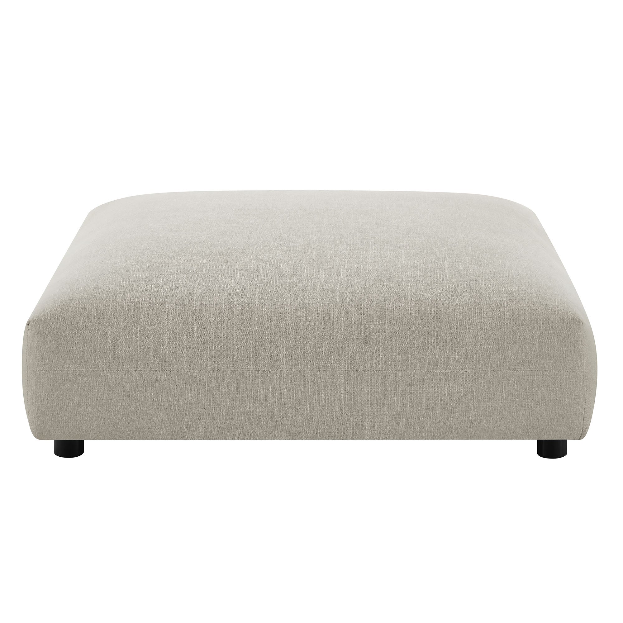 Solace Modular Upholstered Fabric Armless Loveseat and Ottoman Set - Linen