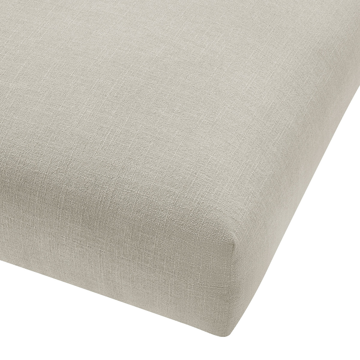 Solace Modular Upholstered Fabric Ottoman - Linen