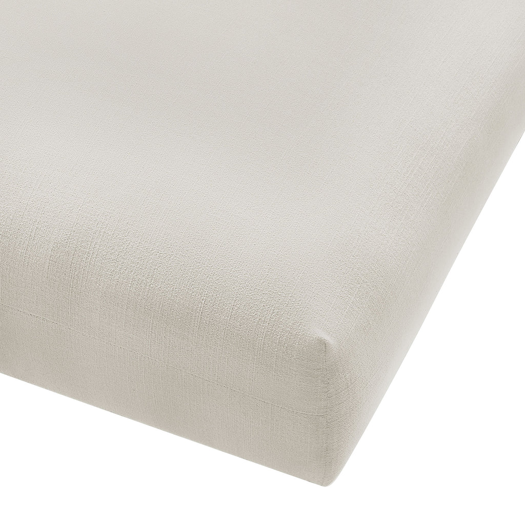 Solace Modular Upholstered Fabric Ottoman - Salt