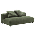 Solace Modular Corduroy Upholstered Armless Loveseat - Fern