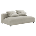 Solace Modular Upholstered Fabric Armless Loveseat - Linen