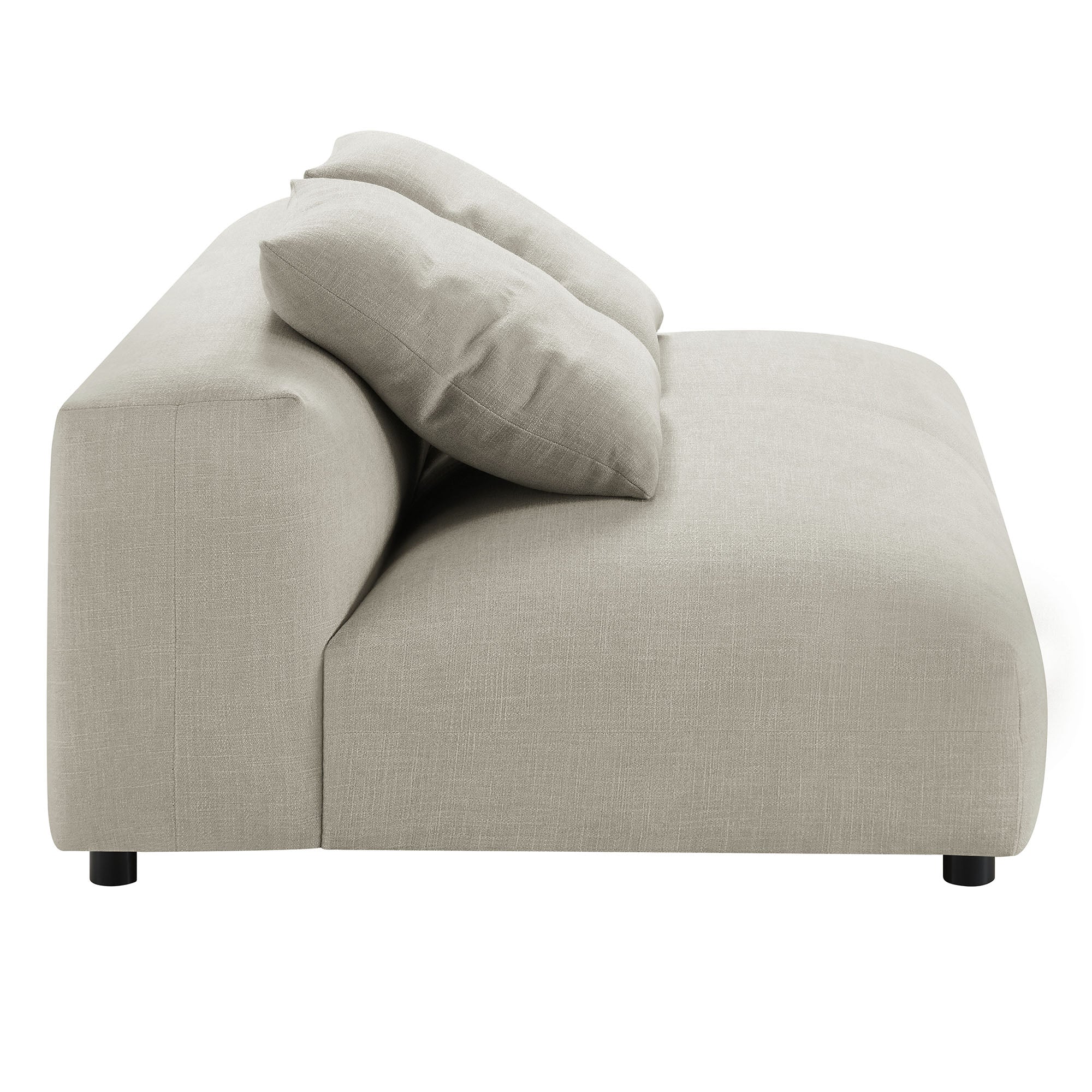 Solace 4-Piece Modular Upholstered Fabric Sectional Sofa With Ottoman - Linen