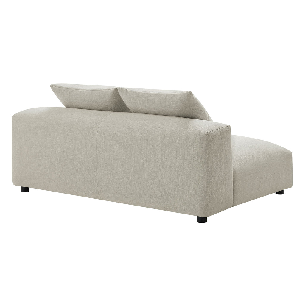 Solace Modular Upholstered Fabric Armless Loveseat - Linen