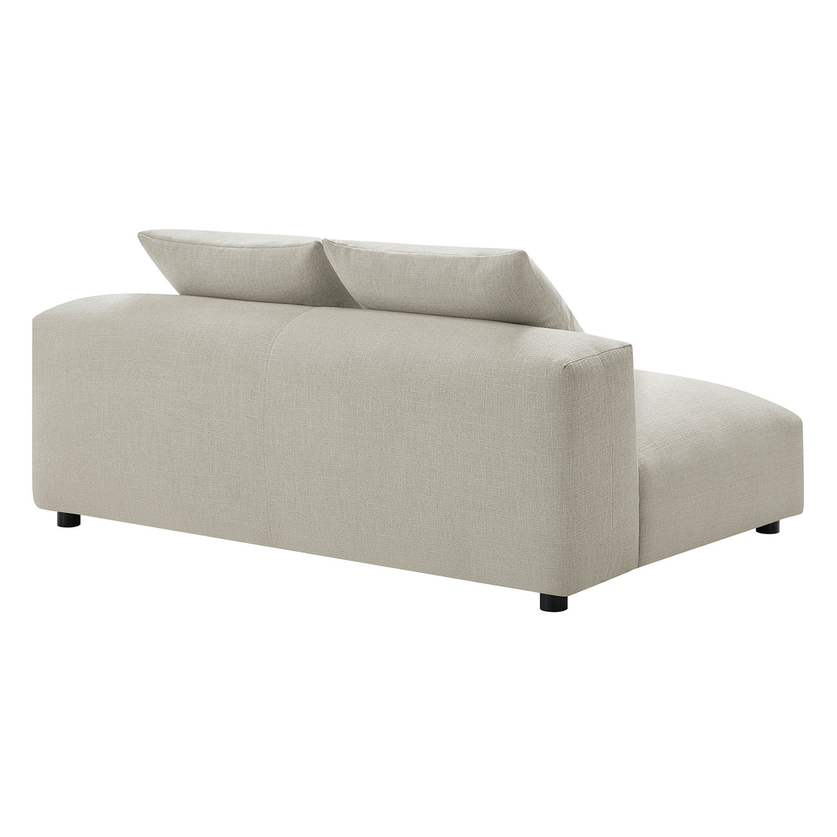 Solace Modular Upholstered Fabric Armless Loveseat - Linen