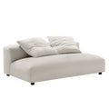 Solace Modular Upholstered Fabric Armless Loveseat - Salt