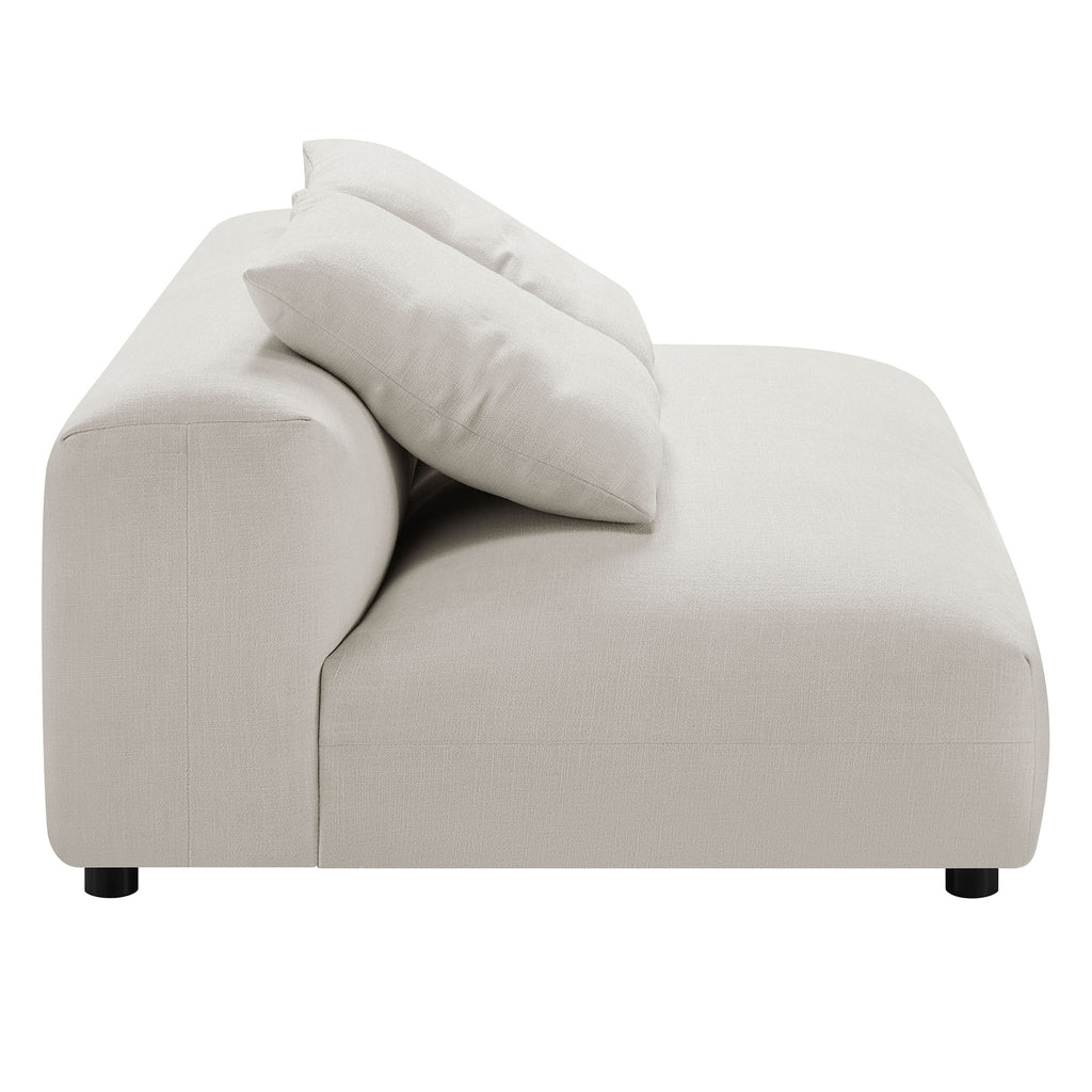 Solace Modular Upholstered Fabric Armless Loveseat - Salt