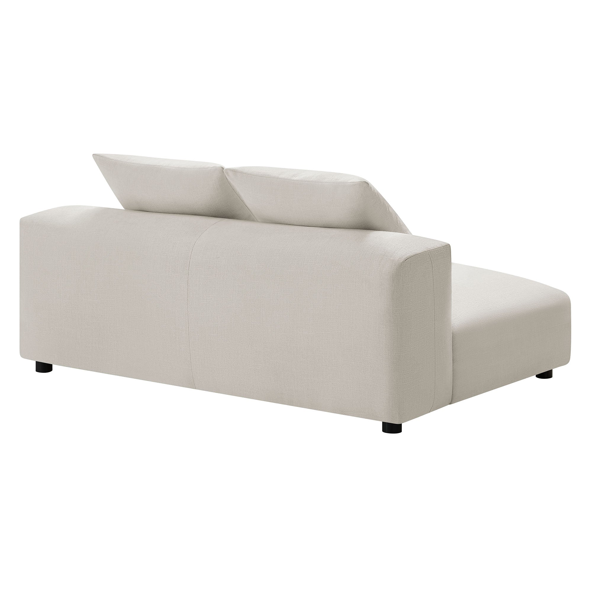 Solace Modular Upholstered Fabric Armless Loveseat - Salt