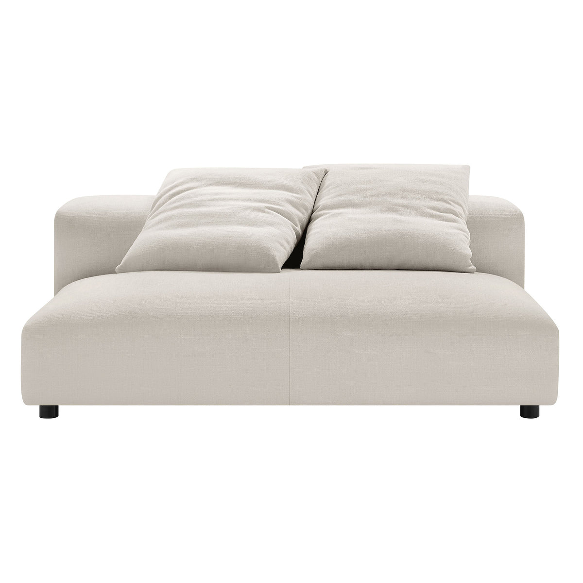 Solace Modular Upholstered Fabric Armless Loveseat - Salt