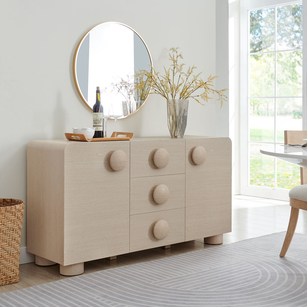 Sonnet 57" Sideboard Storage Cabinet - Ash