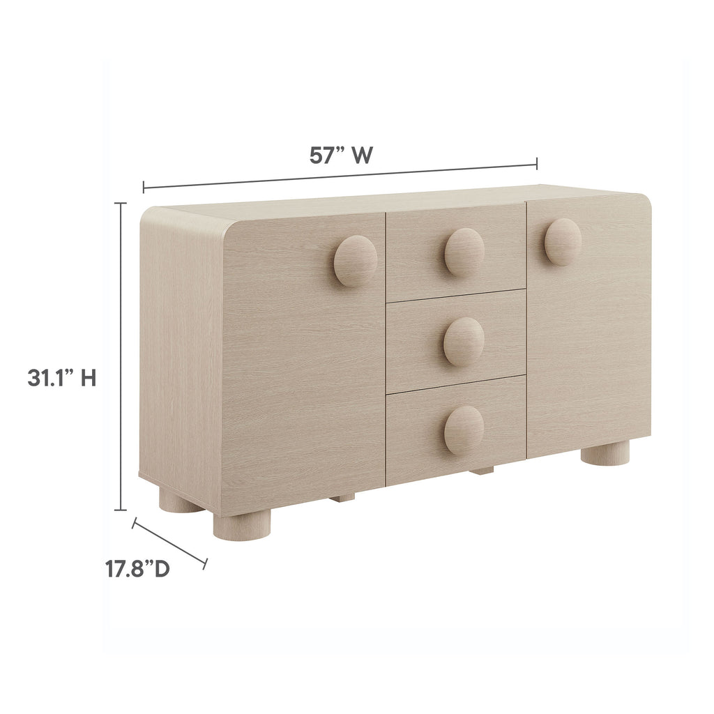 Sonnet 57" Sideboard Storage Cabinet - Ash