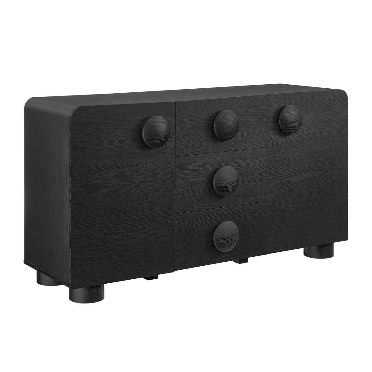 Sonnet 57" Sideboard Storage Cabinet - Black