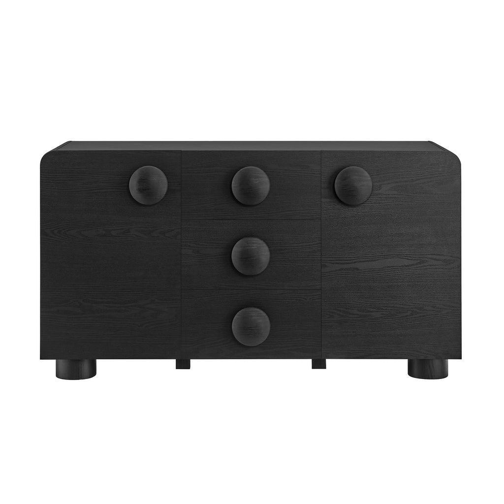 Sonnet 57" Sideboard Storage Cabinet - Black
