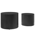 Amani Round Nesting Coffee Tables Set of 2 - Black