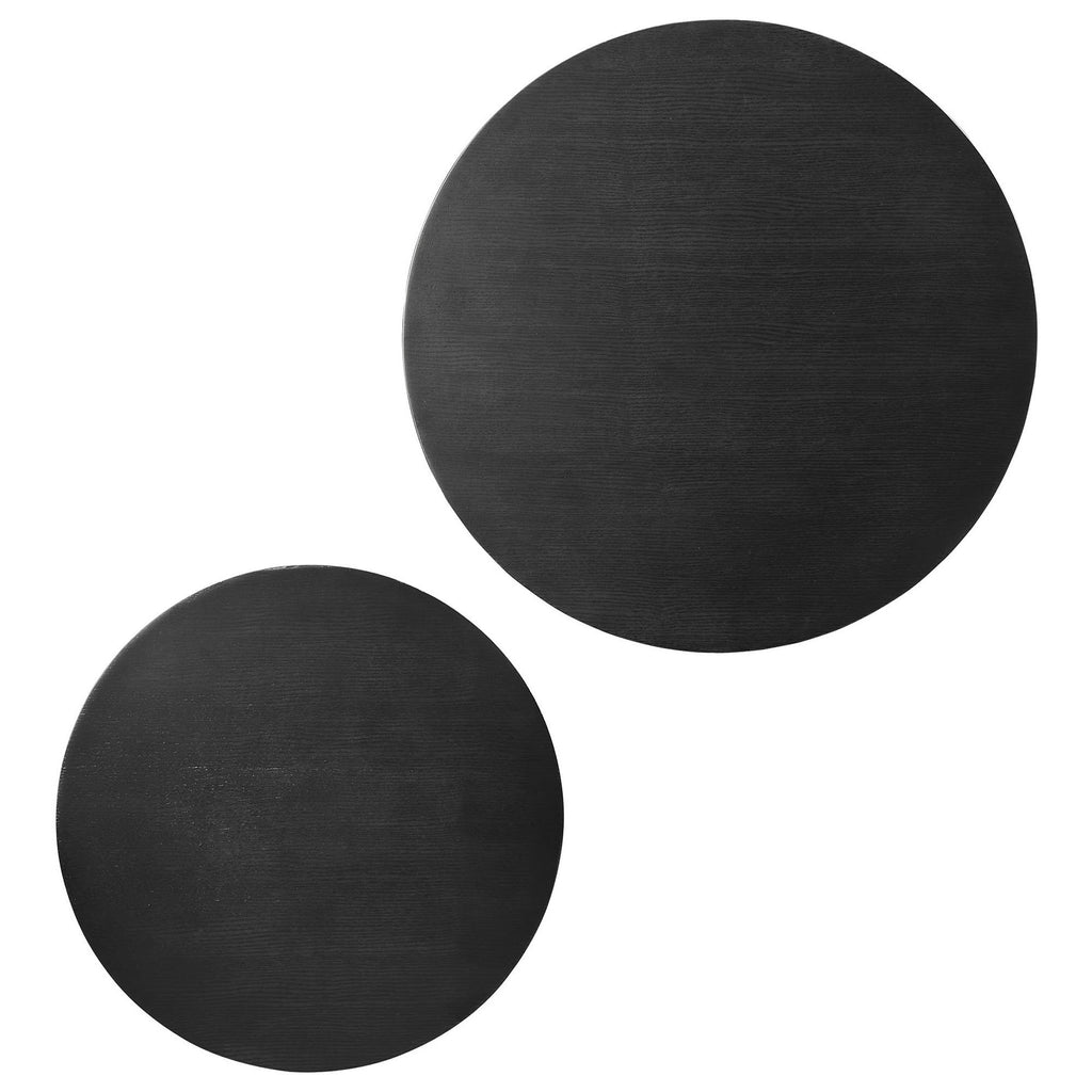 Amani Round Nesting Coffee Tables Set of 2 - Black