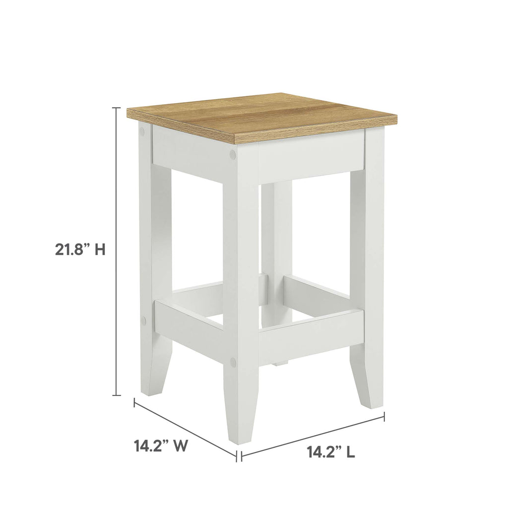 Garland 3-Piece Kitchen Island and Stool Set - Oak White