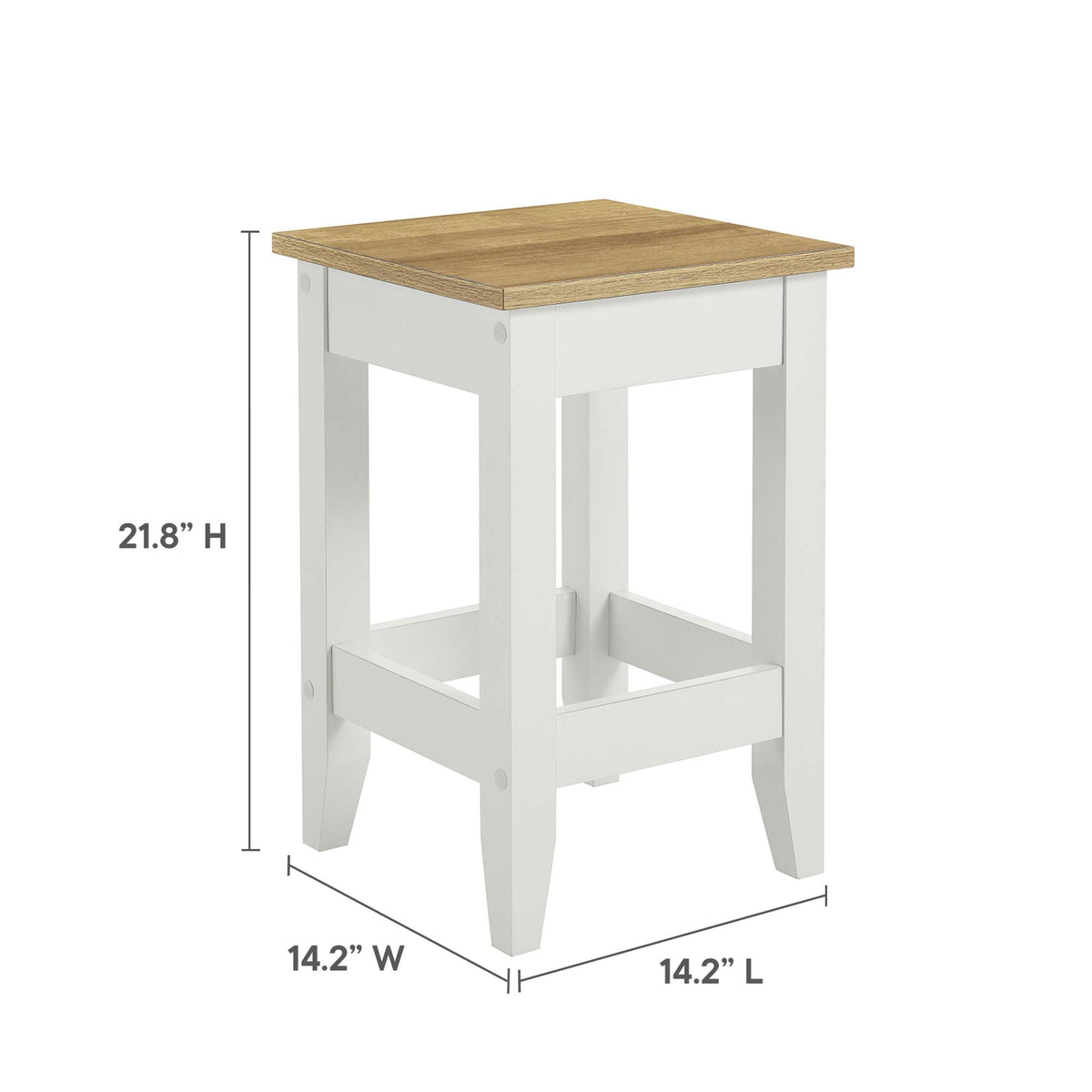 Garland 3-Piece Kitchen Island and Stool Set - Oak White