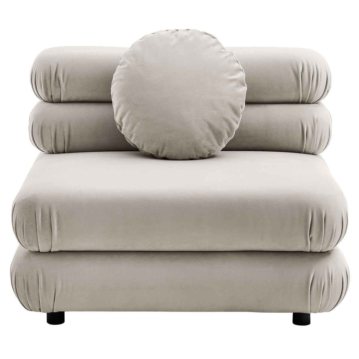 Jubilee 4-Piece Modular Performance Velvet Sectional Sofa - Almond