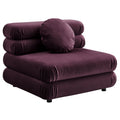 Jubilee Modular Performance Velvet Armless Chair - Mulberry
