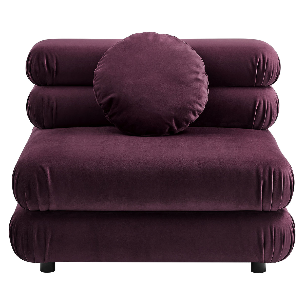 Jubilee 5-Piece Modular Performance Velvet Sectional Sofa - Mulberry