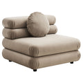 Jubilee Modular Performance Velvet Armless Chair - Taupe