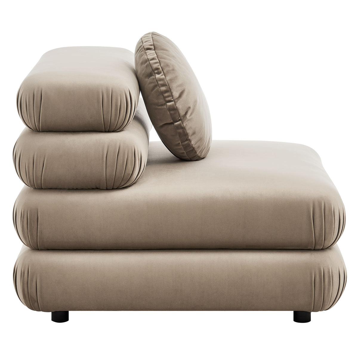 Jubilee 5-Piece Modular Performance Velvet Sectional Sofa - Taupe