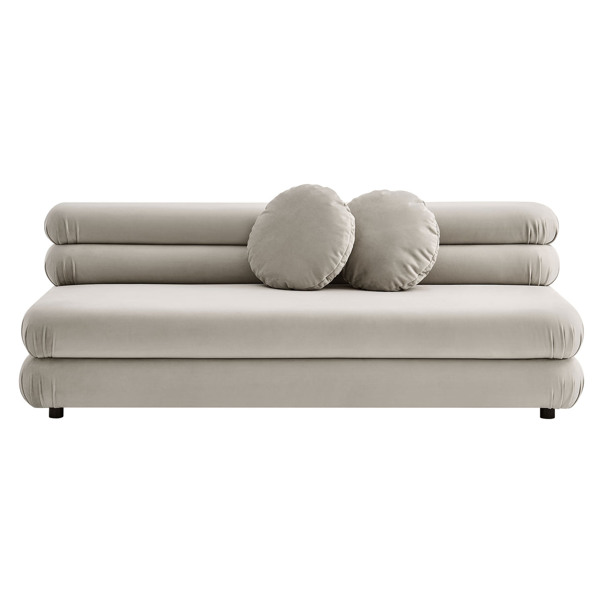 Jubilee Modular Performance Velvet Armless Loveseat - Almond