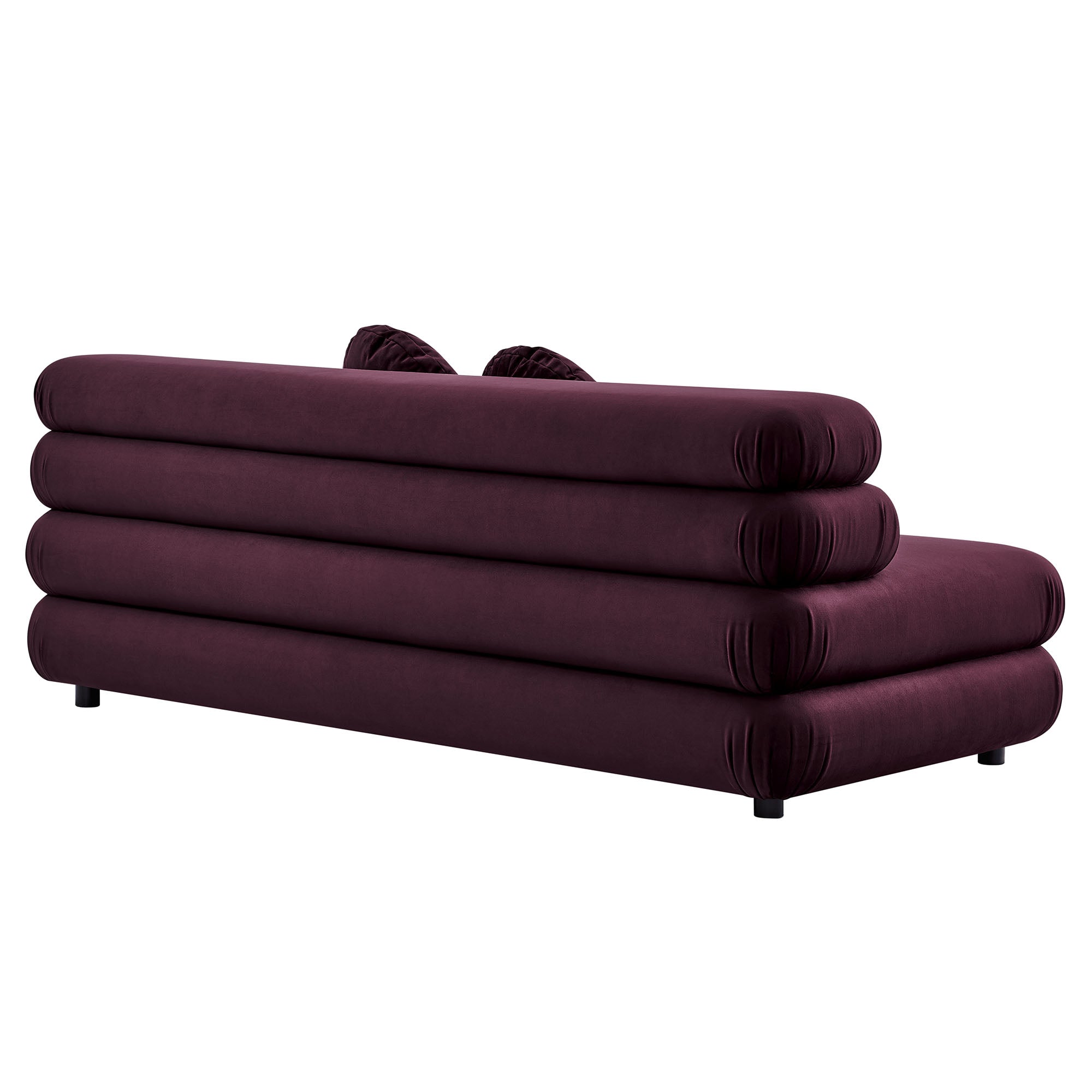 Jubilee Modular Performance Velvet Armless Loveseat - Mulberry