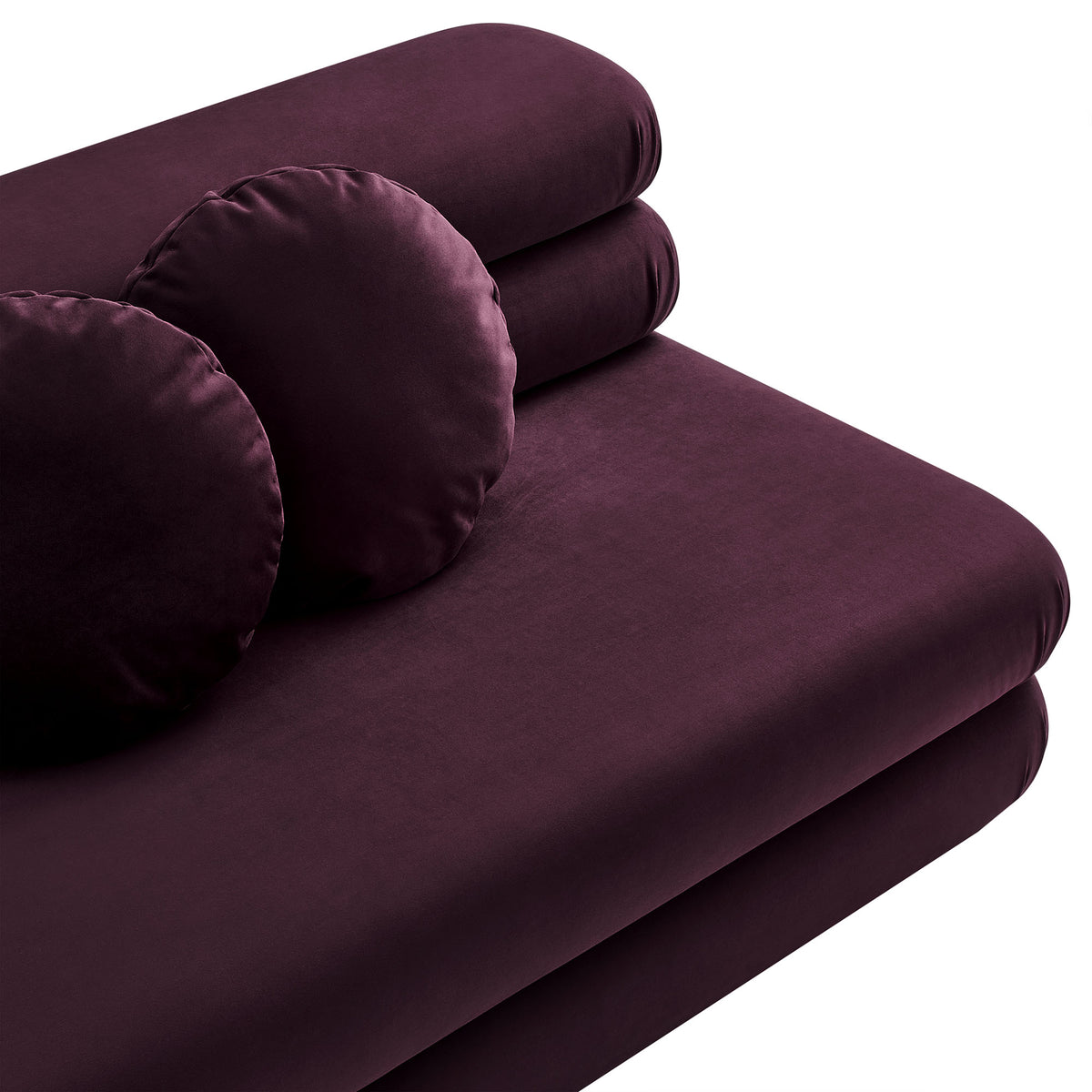 Jubilee Modular Performance Velvet Armless Loveseat - Mulberry