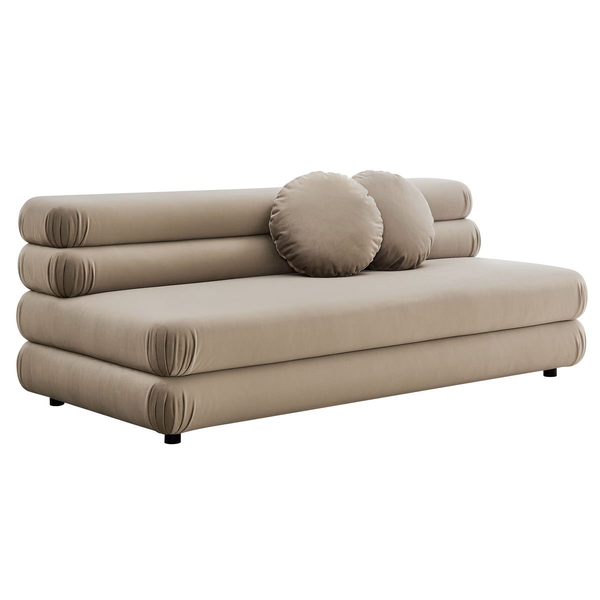 Jubilee Modular Performance Velvet Armless Loveseat - Taupe