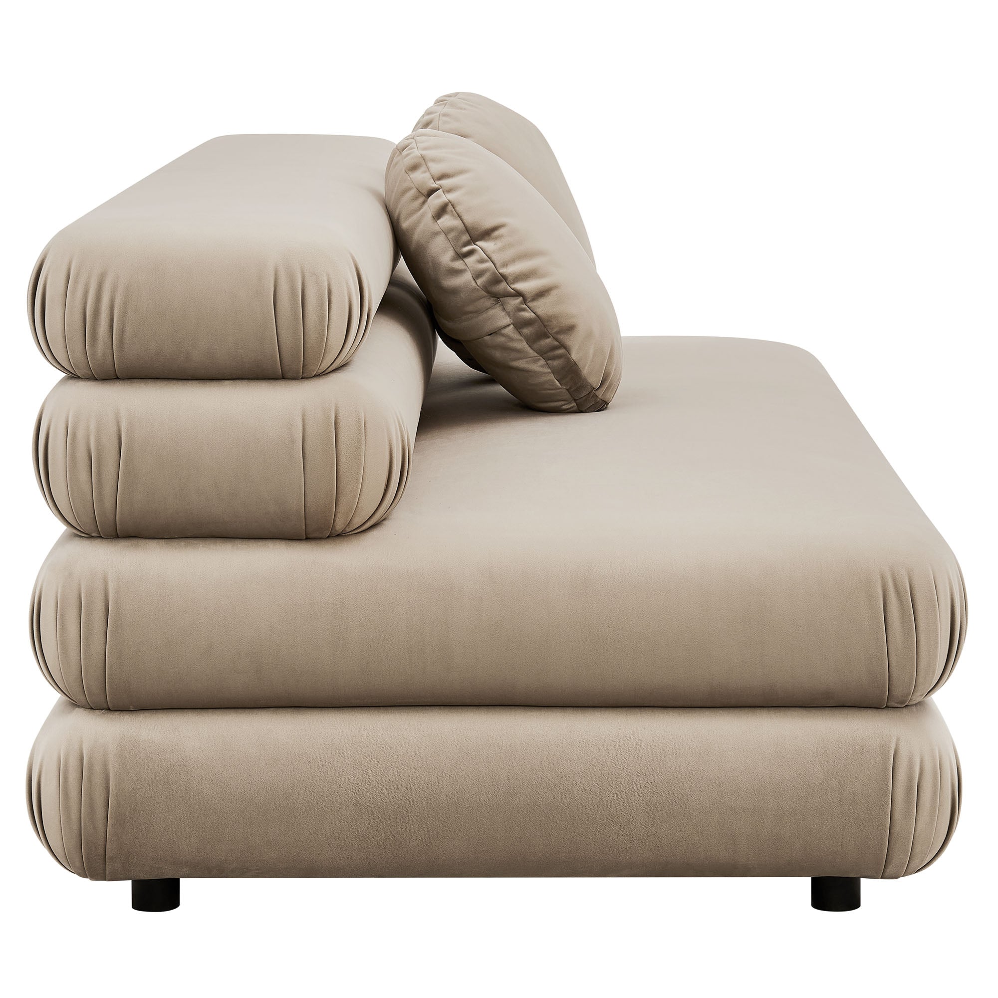 Jubilee Modular Performance Velvet Armless Loveseat - Taupe