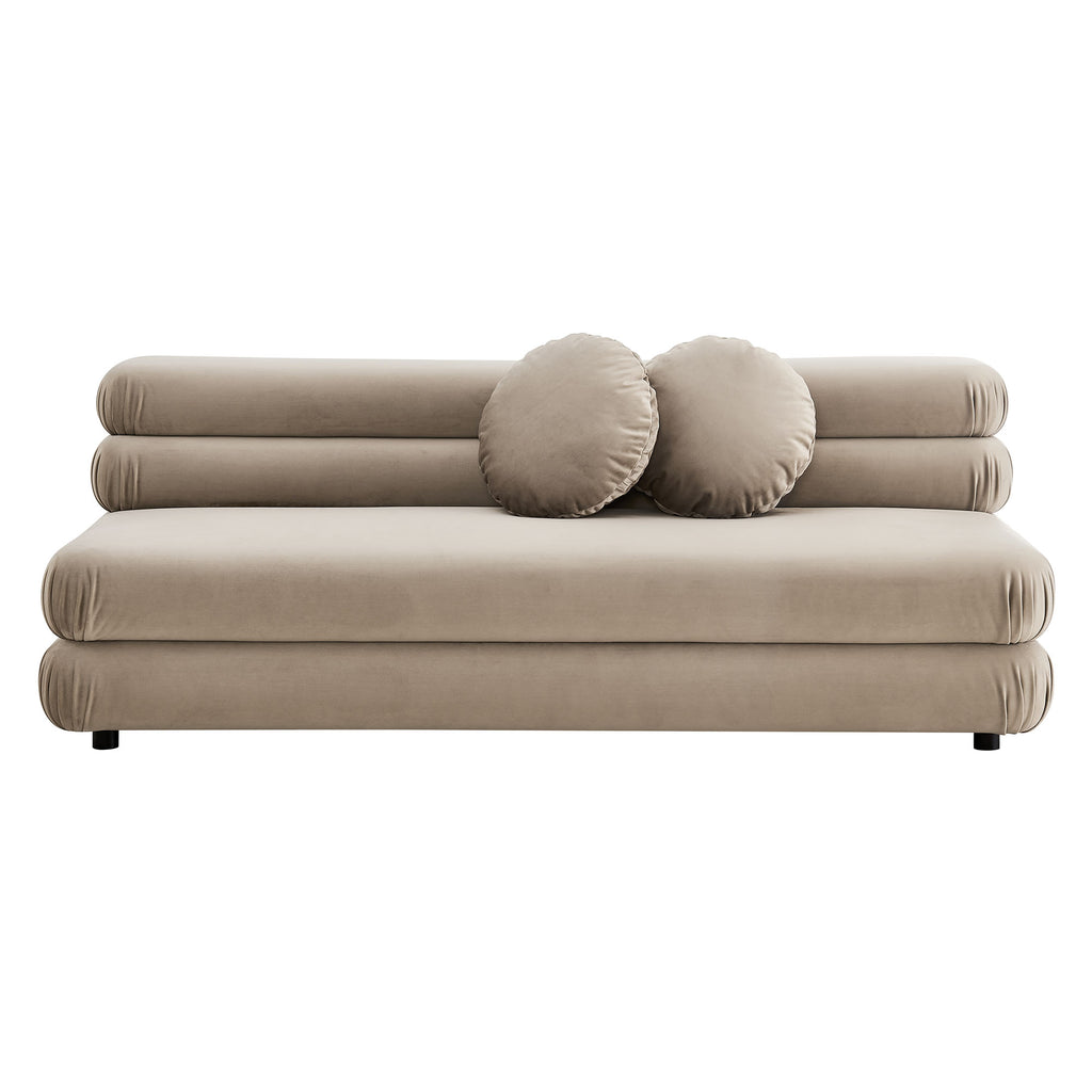 Jubilee Modular Performance Velvet Armless Loveseat - Taupe